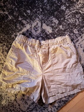 DKNY Sport Cream Casual Drawstring Cargo Shorts
